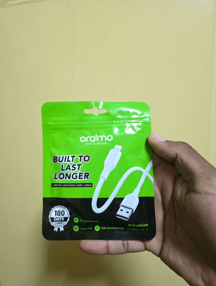 Oraimo RobustLine 2A Lightning Fast Charging Cable - Kennis Power House